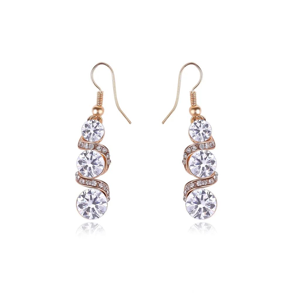 

2019 New Personality Gold Color Earrings for Women Drop-shaped Irregular Long Zircon Earrings Fashion Jewelry Party Gifts