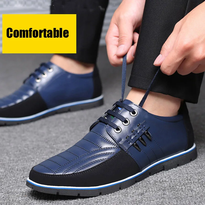 Merkmak Men Genuine Leather Shoes Fashion Design Elastic Band Solid Tenacity Comfortable Men's Shoes Big Size 48 Footwear's Flat Merkmak Men Genuine Leather Shoes Fashion Design Elastic Band Solid Tenacity Comfortable Men's Shoes Big Size 48 Footwear's Flat