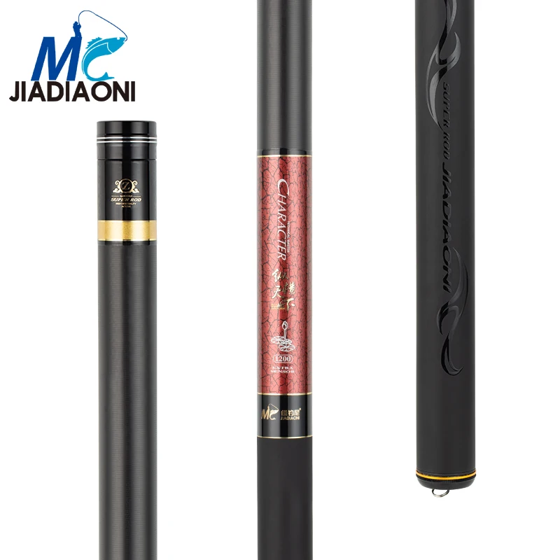 JIADIAONI 19 Tune 8-12m Carbon Fiber Superhard Long Fishing Rod Taiwan Fishing Rod Fly Carp Fishing