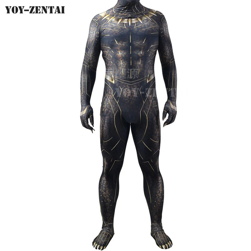 

YOY-ZENTAI High Quality Erik Killmonger Cosplay Costume With Details Black Panther Costume Killmonger Costume Gloden Panther Cos