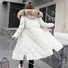 Новая зимняя Женская куртка brieuces с цветным меховым воротником