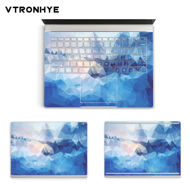 

Geometric star drill series Decoration High Quality PVC Laptop Stickers for Microsoft Surface Book 13.5 inch Cover Skin Stickers