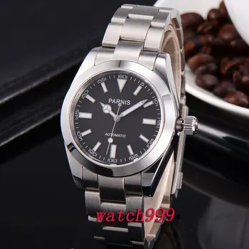 

40mm PARNIS men mechanical watch stainless steel clock sapphire crystal black dial Japan Miyota automatic mens watch