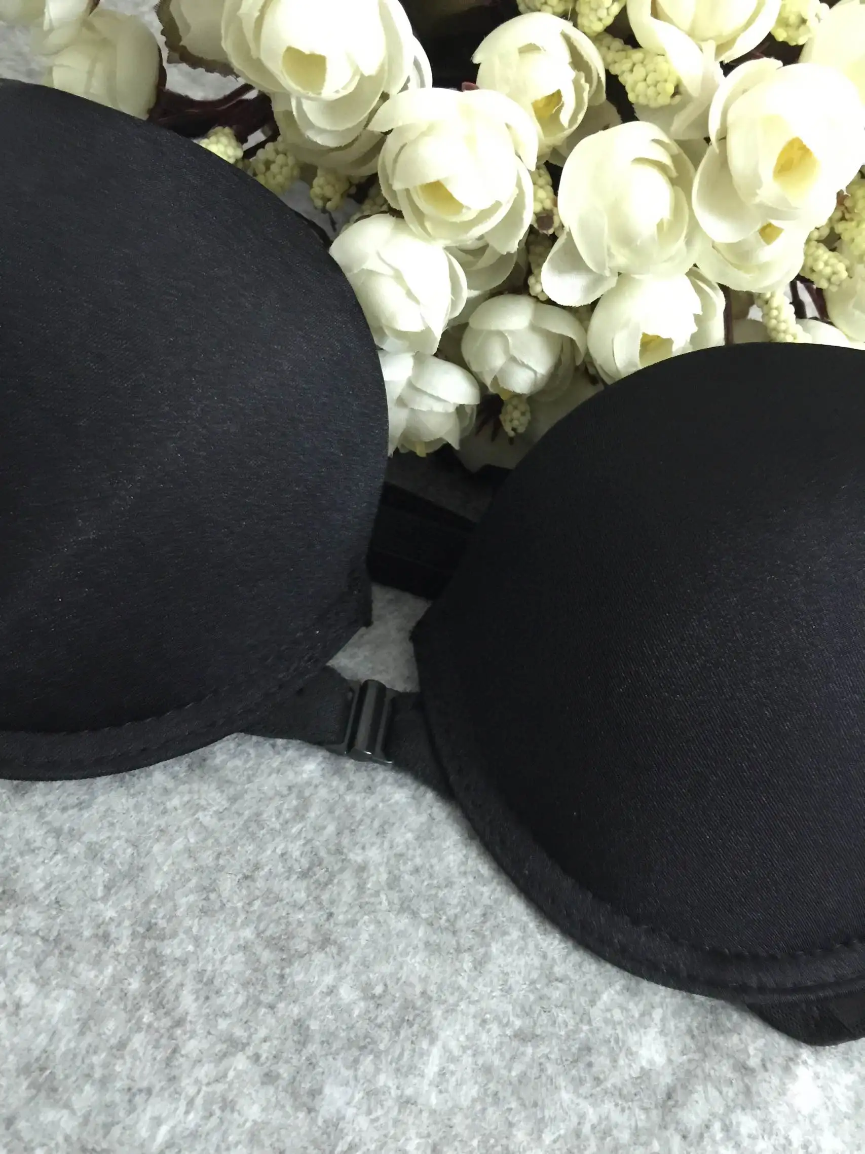 Japanese Sexy VS bra front buckle beauty back solid glossy sexy young girl underwear set push up women bra set