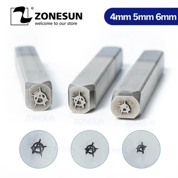 

ZONESUN Anarchy Jewelry Stamping Metal Alphabet LOGO Steel Stamps Mold Marking Tool Punch Die For Gold Ring Bracelet Necklace