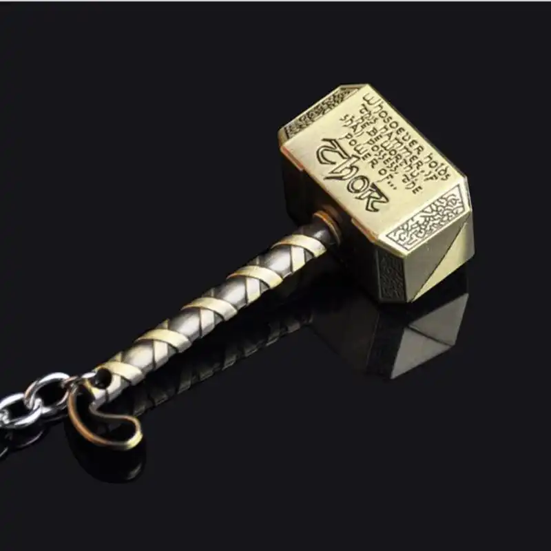 Marvel The Avengers Thor Thor's Hammer Mjolnir Pewter Metal Keyring KeyChain Z0H Marvel The Avengers Thor Thor's Hammer Mjolnir Pewter Metal Keyring KeyChain Z0H