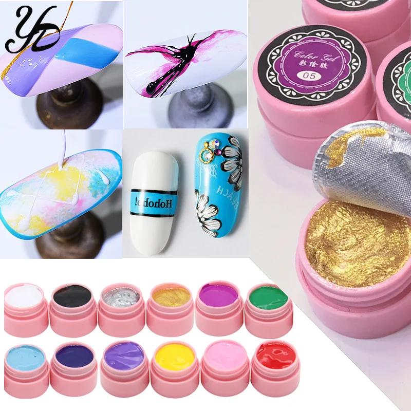 

Yiday 1pcs Soak Off Painting UV Gel Polish Curing UV / LED Lamp for Paint Drawing Line Emboss Sweater Gel Micro-carving Nail Art