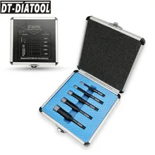 DT-DIATOOL 5pcs/box Vacuum Brazed Dry Diamond Drilling Core Bits Hole Saw with Hexagon Shank for Marble Concrete Tile Ceramic