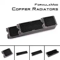 FormulaMod Fm-CoRa-BK, 120/240/360/480mm Copper Black Single Row Radiators, 29mm Thickness, Suitable For 120*120mm Fans