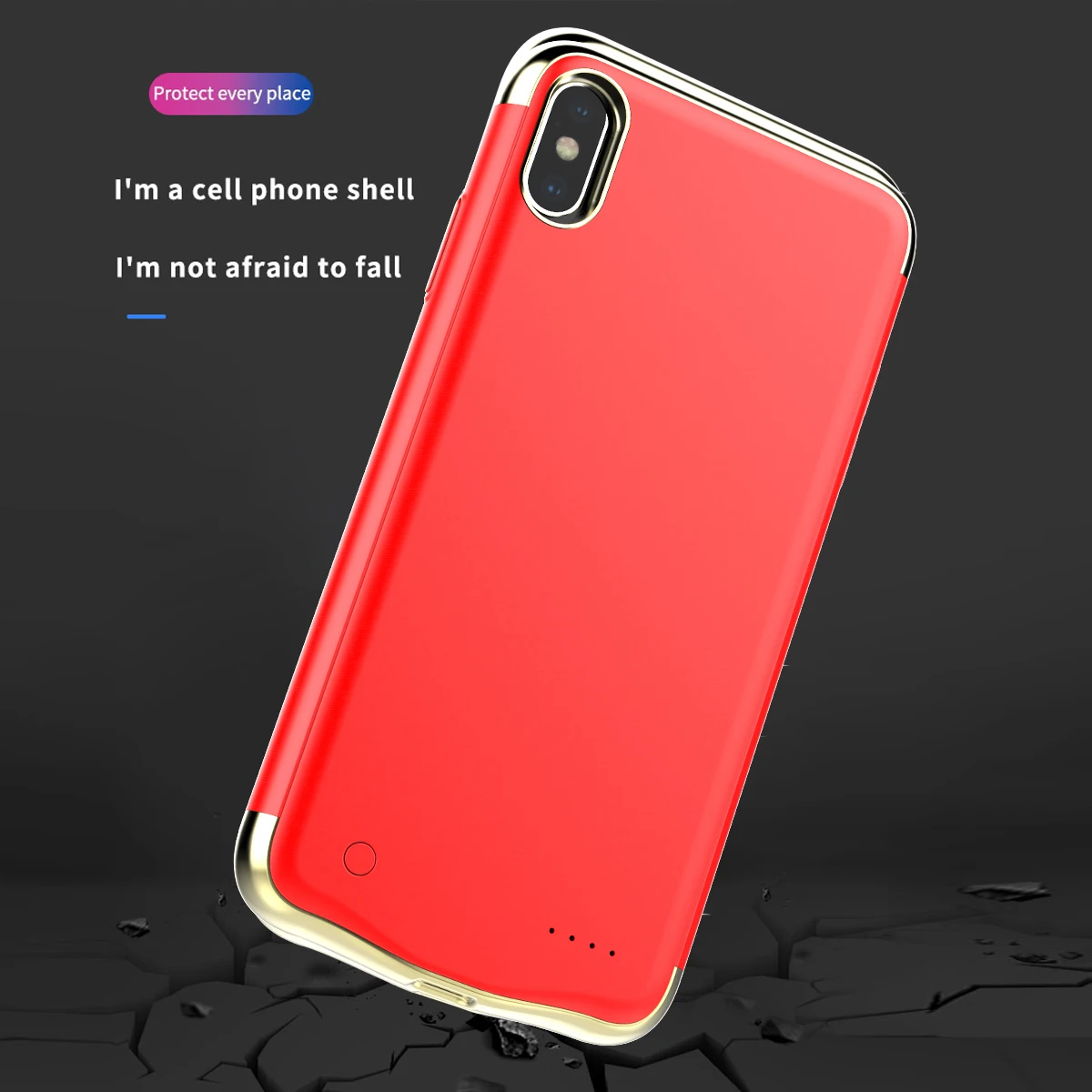 Для iPhone Xr/Xs Max 6000 мАч зарядное устройство чехол для телефона тонкий портативный внешний аккумулятор внешнее зарядное устройство защитный чехол для телефона