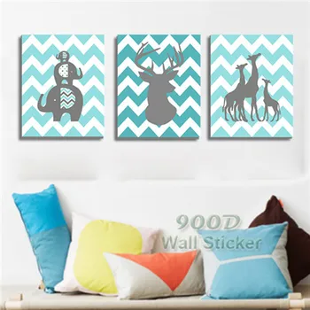 

Cartoon Annimal Canvas Painting Poster, Wall Pictures For Living Room Home Decoration Print On Canvas, set of 3