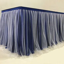 С вуалью и балетной пачкой Юбка для стола для вечерние свадебные дома украшение для банкета Юбка для стола ing для катерть для стола крышка