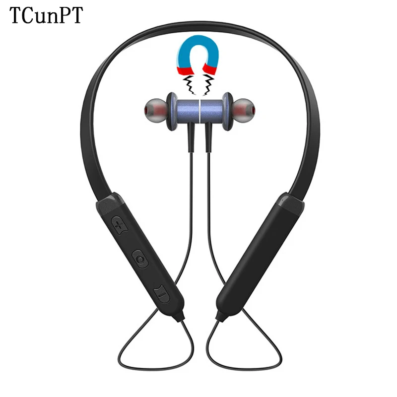 TCunPT BT32 Bluetooth Беспроводные спортивные наушники с микрофоном супер бас настоящие
