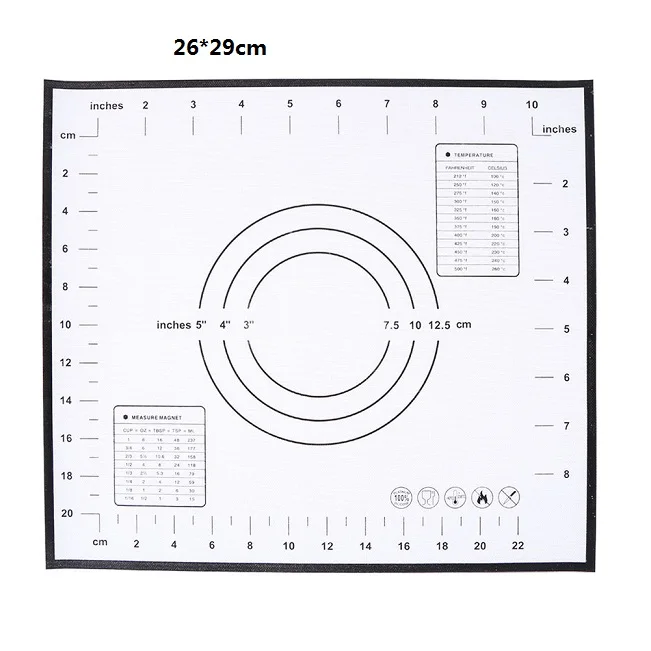 Ex-Большой силиконовый коврик для выпечки для пиццы, тесто для приготовления теста, кухонные гаджеты, инструменты для приготовления пищи, посуда для выпечки, аксессуары для замеса, Лот - Цвет: 29x26cm