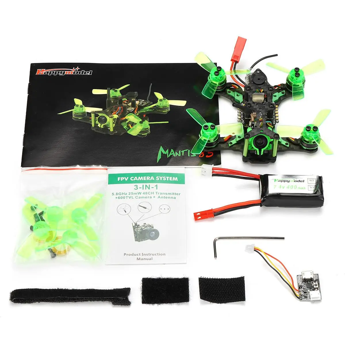 

600TVL HD RC Helicopter Happymodel Mantis85 FPV Racing Drone BNF Frsky D8/Flysky 8ch/Specktrum Receiver Mini Drone Quadcopter