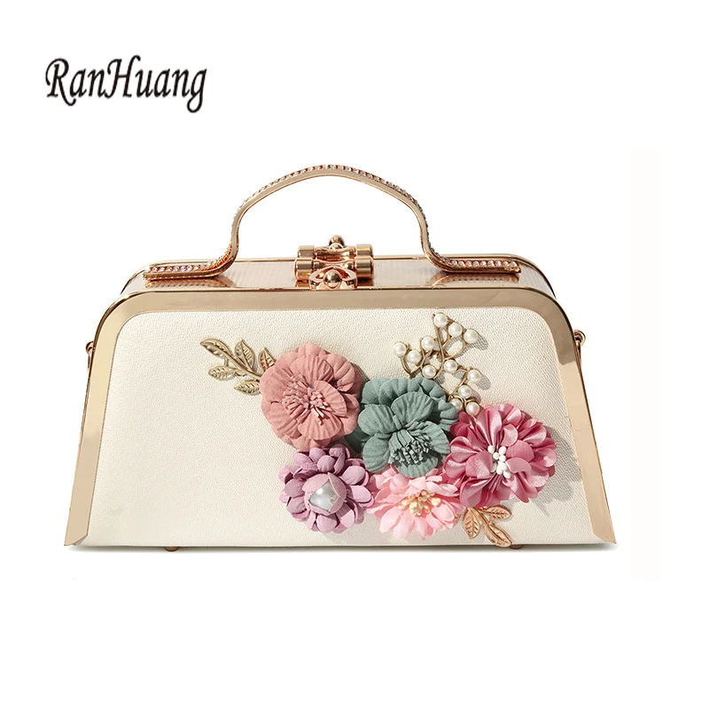 RanHuang New Arrive Women Flower Flap Small Handbags Fashion Shoulder Bags Ladies Evening Bags Cute Messenger Bags Purple