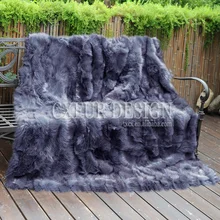 CX-D-123C мягкие украшения для дома меховой ковер из натуральной лоскутной лисы меховое одеяло меховые коврики
