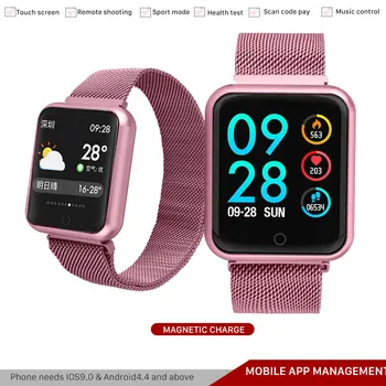 

IP68 Bluetooth Smart Watch P68 Women Fitness Bracelet Tracker Heart Rate Monitor Blood Pressure for Android Apple IPhone reloj