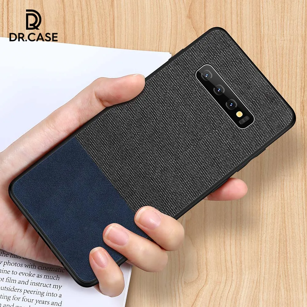 DR.CASE Farbic Smooth Case For Samsung Galaxy J3 J7 J5 2017 EU 2016 Double Color Cloth Leather J6 Plus J8 J4 |
