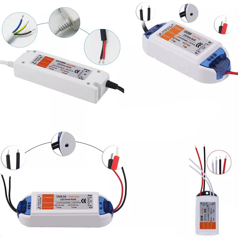 

12 Volt 18W 28W 72W 100W Lighting Transformers Adapter Power Supply High Quality DC12V LED Driver With Case for LED Strip Lights