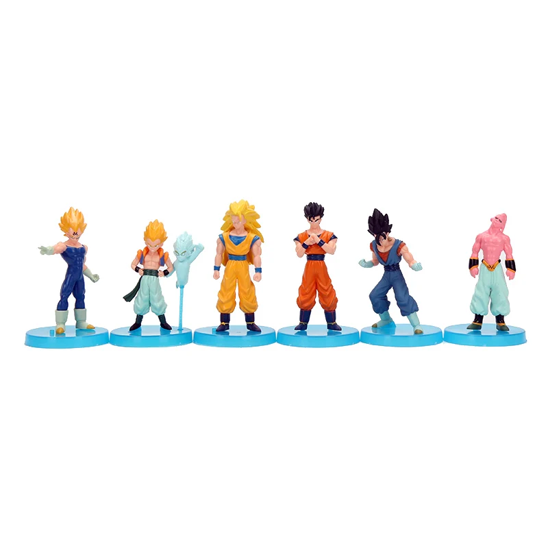 6 шт./лот Dragon Ball Z фигурки Сон Гоку Буу Вегета стволы Гохан пикколо Фигурки игрушки