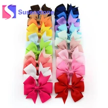 20 шт./компл. бант для маленьких детей заколки формирования банта из волос заколка шпилька аксессуары для девочек лента банты для украшения заколка для волос