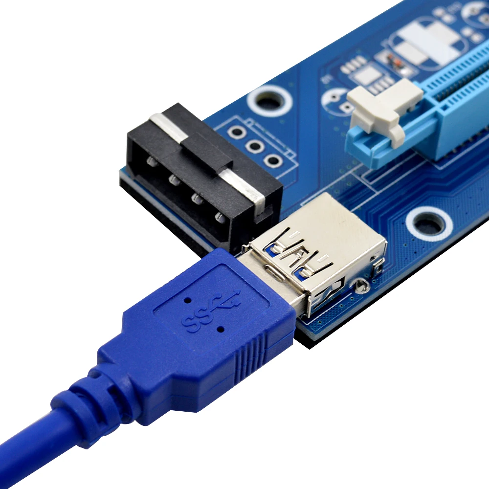 CHIPAL регулятор трубки 60 см VER006 PCI E Riser Card PCIe 1x к 16x удлинитель + USB 3 0 кабель/шнур
