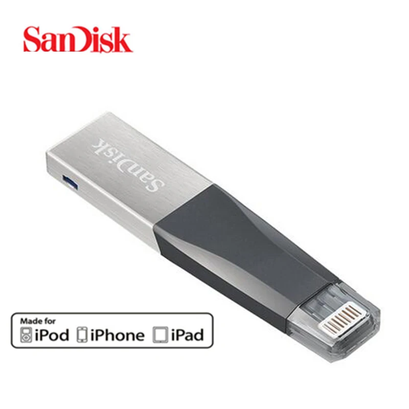 SanDisk OTG USB флеш накопитель 128GB USB3.0 stick 64GB 256GB SDIX40N с двойным интерфейсом для iPhone iPad APPLE