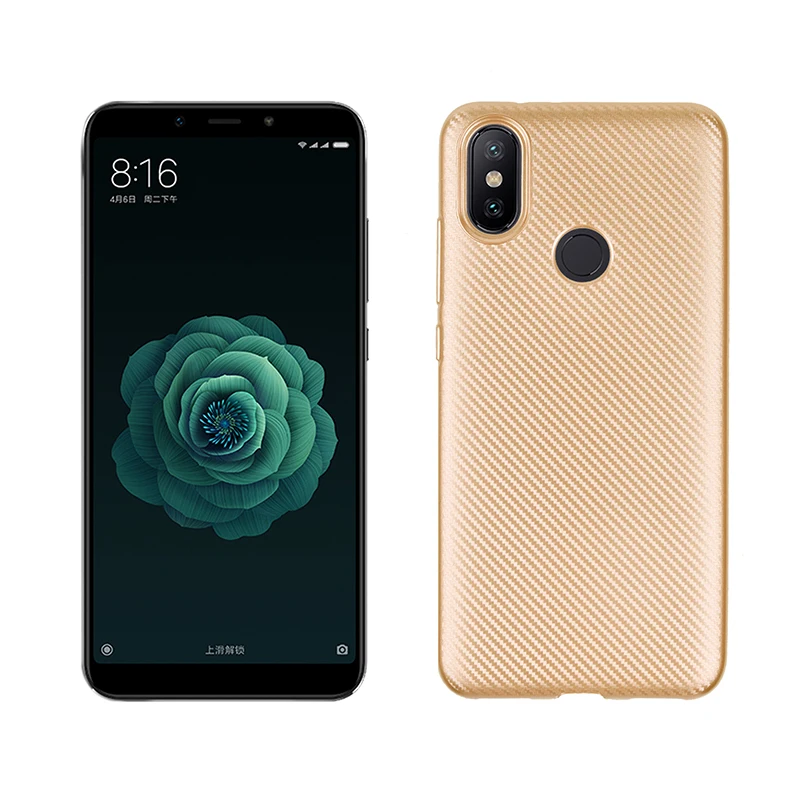 carbon fiber silicone case xiaomi mi 6x (8)