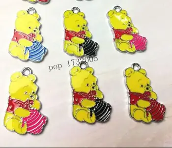 

New 50 pcs cute bear Charm Pendants DIY Jewelry Making Accessories Free Shipping L011