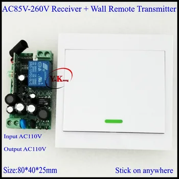 

AC110V AC110V AC180V AC220V AC230V AC240V Wide Working Voltage Remote Switch + Wall Remote Control Panel Transmitter Mini Size