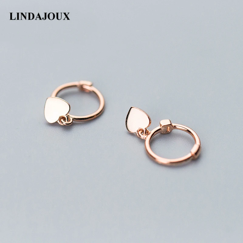 LINDAJOUX 925 пробы серебряные розовое золото цвет сердце очаровательные