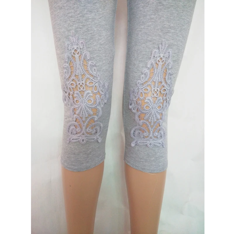 Cotton Leggings XS-7XL Plus Size Leggings Lace Decoration Women's Jeggings Plus Size 7XL 6XL 5XL 4XL 3XL White Black Purple Pink leggins Leggings