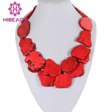 Потрясающие! Огромный барокко красный камень Цепочки и ожерелья ювелирные изделия Коренастый Камень себе ювелирные изделия 7 цветов доступны tn041