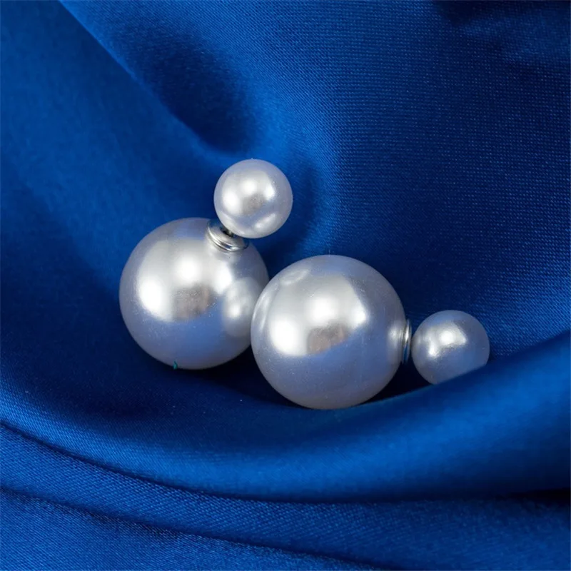 16-Choics-Candy-Colour-Pendientes-Earrings-Ball-Shape-Plastic-Stud-Earring-Double-sided-pearl-Colored-ear