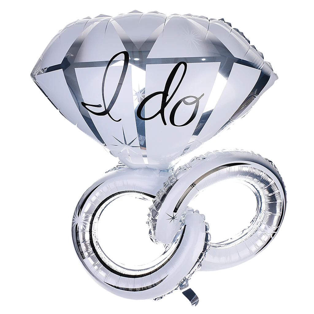 

Lover Diamond Ring I Do Balloon Helium Balloons Wedding Day Bride Silver