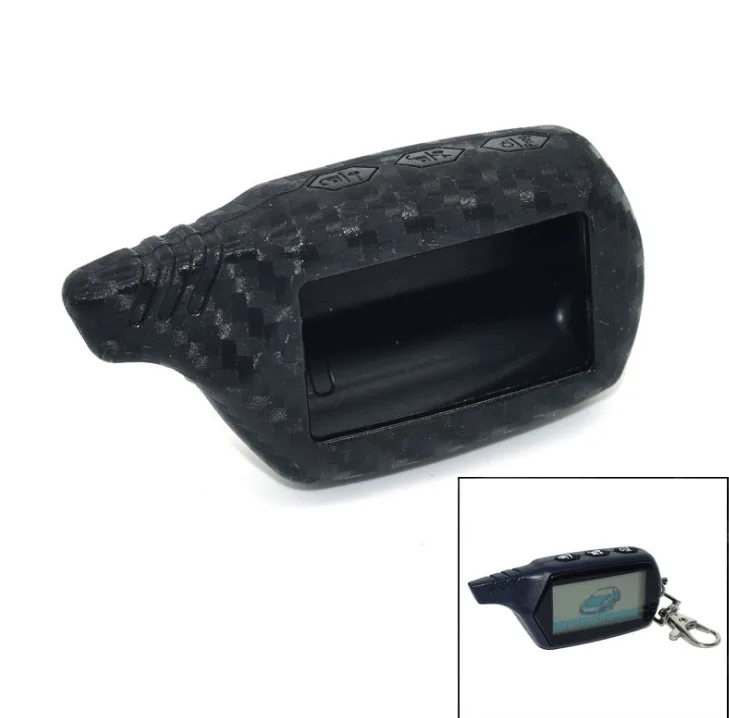 

Key Cover B9/B6 Carbon Case for Starline B91/B61/A91/A61 KGB FX-5 Jaguar ez-one LCD Keychain Remote 2 Way Alarm