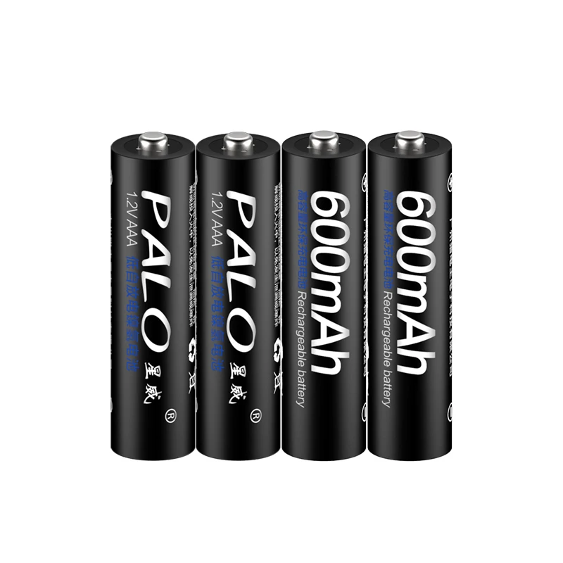 4 шт./лот PALO AAA батареи 1,2 V 600mAh AAA Ni-MH перезаряжаемые 3A батареи аккумуляторные батареи