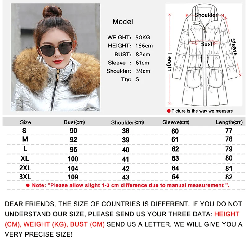 Femmes Longue Manteau Coton Nouvelle Parkas D'hiver Or Hiver De silver S Veste Grande 3xl Capuche Taille gold À Rembourré Chaud argent qAvCg