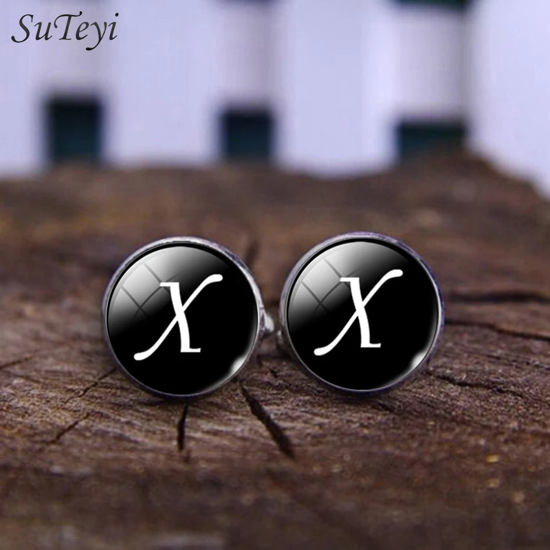 Vintage Cufflinks For Men Personality X Y Z Initials Letter Cufflink