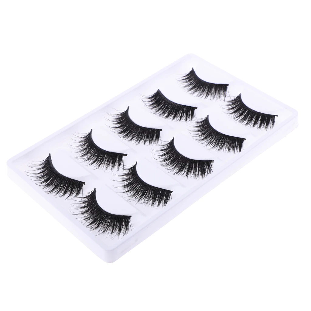 10 Pcs Black False Eyelashes for 12 Inch Dolls Makeup Accessory