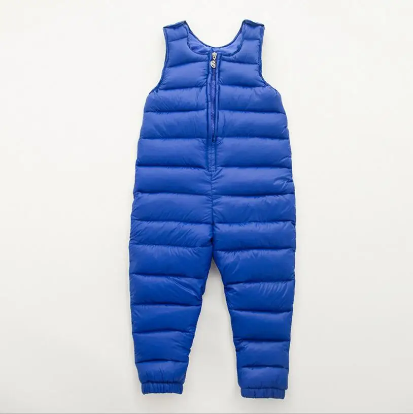 YWSTT/Детская куртка-пуховик; Штаны для маленьких мальчиков; зимние детские брюки на лямках для девочек; плотный ветрозащитный пуховый жилет