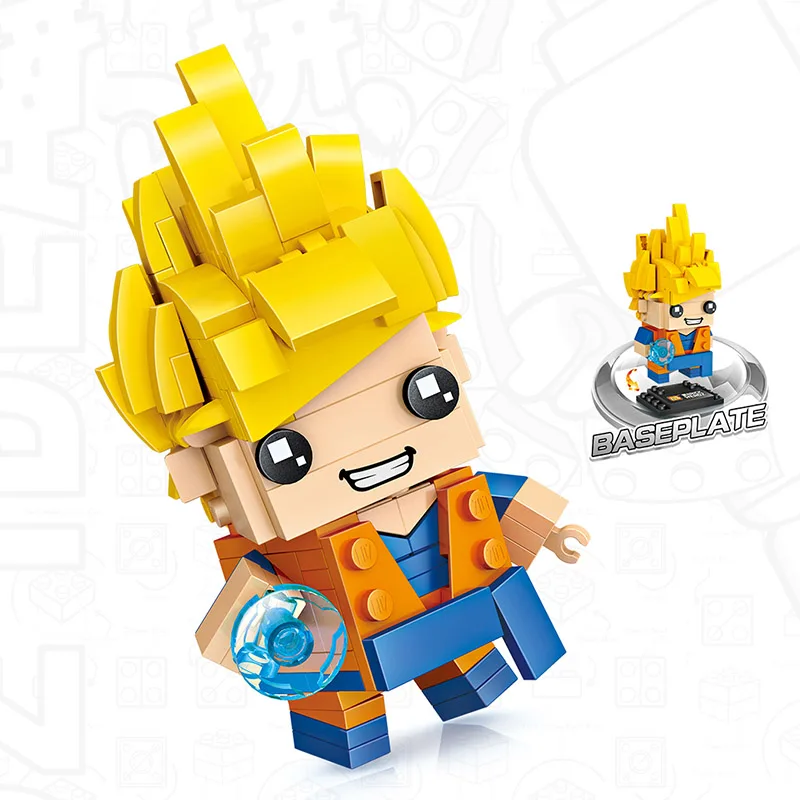 LOZ блоки Игра ссылка строительные блоки Dragon Ball Z Сон Гоку brick Heads рисунок сборка-звезды Ливи» Игрушки 1424