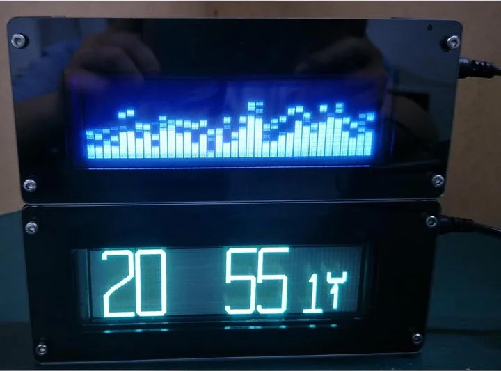 DYKB VFD часы музыкальный анализатор спектра дисплей MP3 PC усилитель аудио индикатор уровня музыкальный ритм анализатор VU метр 12 в 24 в автомобиль
