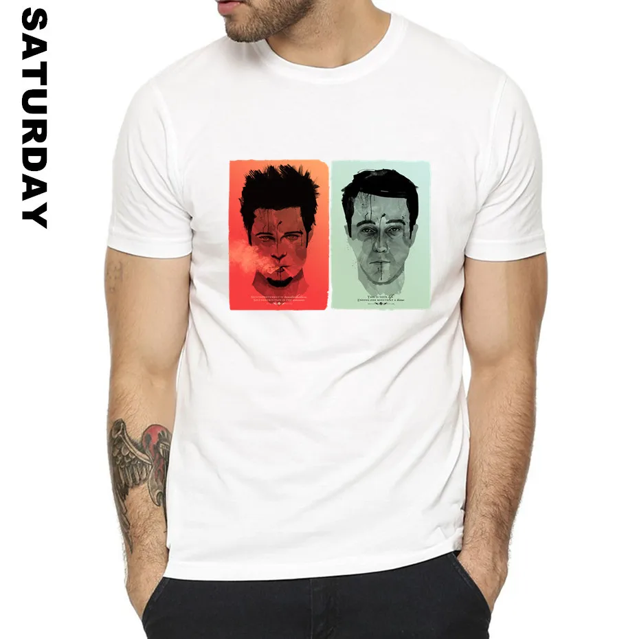 

Fight Club Tyler Durden Design Funny T Shirt for Men and Women,Unisex Breathable Graphic Premium T-Shirt Men's Streewear