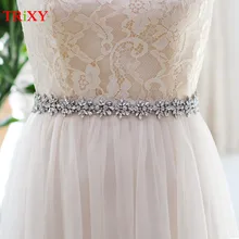 TRiXY S269 Свадебные ремни скидка реальное изображение Удивительные Хрустальные Стразы блестящие Дешевые Рекламные свадебные пояса