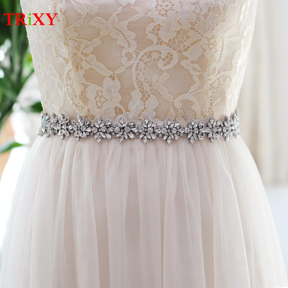 TOPQUEEN S265 Free Shipping Romantic Belts Sparkly Blings Crystal Bridal Belt Wedding Dress Belt Wedding Accessories Bridal Sash
