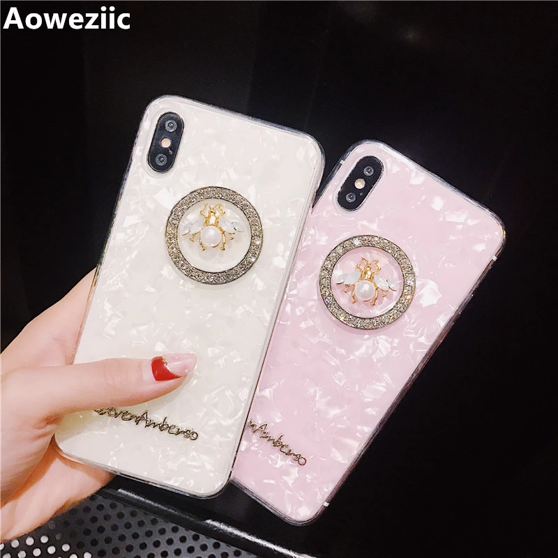 

Aoweziic Luxurious shell For iPhone8 bee mobile phone shell 6s 7plus X XS MAX XR full package waterproof drill protection sleeve
