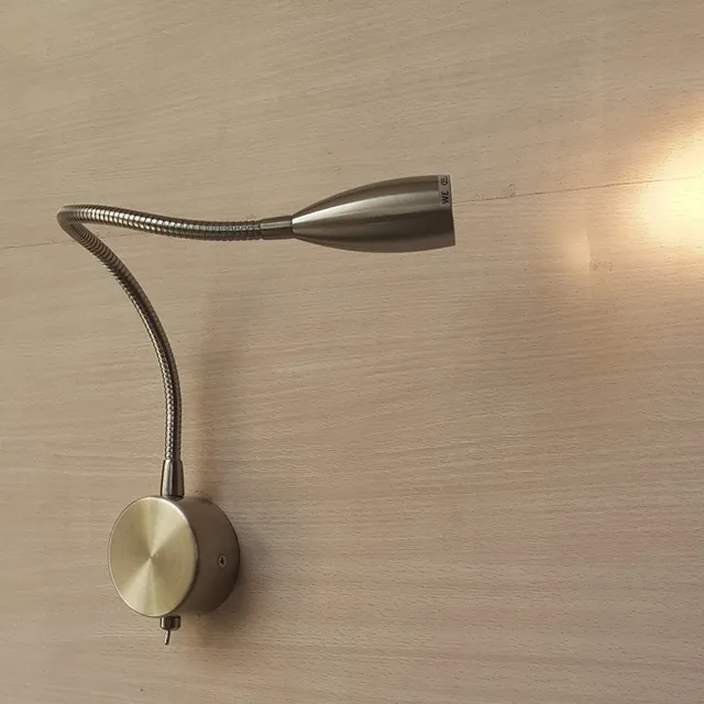 Topoch Led Indoor Wall Lamps Flexible Gooseneck Hard Wired Brushed Topoch Led Indoor Wall Lamps Flexible Gooseneck Hard Wired Brushed Nickel Finish Dolly Switch Cree