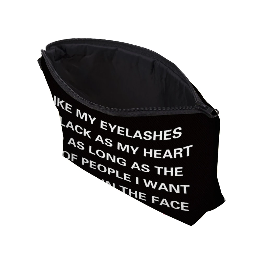 Deanfun أسود التجميل أكياس 3D المطبوعة إلكتروني الضروريات للنساء السفر مخزن للمكياج 51298